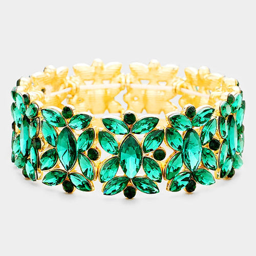 GILLIAN Marquise Stretch Bracelet - (6 Colours)