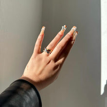 LIRA Crystal Gold Silver Ring
