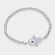 PROTECTION Stainless Steel Beaded Evil Eye Bracelet - Gold or Silver