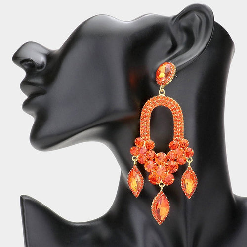 TANGO Tangerine Crystal Earrings