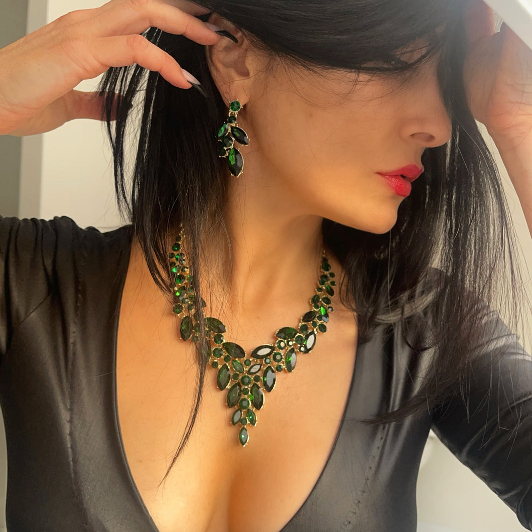 BIA Emerald Green Crystal Necklace Set