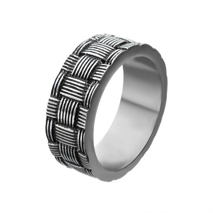 WEAVE Men's Stainless Steel Woven Ring