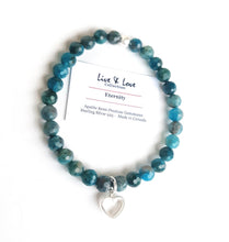 OCEAN BLUE Heart Gemstone Bracelet