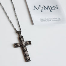 HAVE FAITH Black Crystal Cross Necklace - Amen Collection