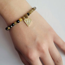 DIAMOND Tiger Eye Gemstone Bracelet