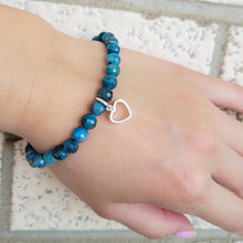 OCEAN BLUE Heart Gemstone Bracelet