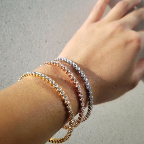 MELROSE Dainty Crystal Bracelets in 3 Colour Variants