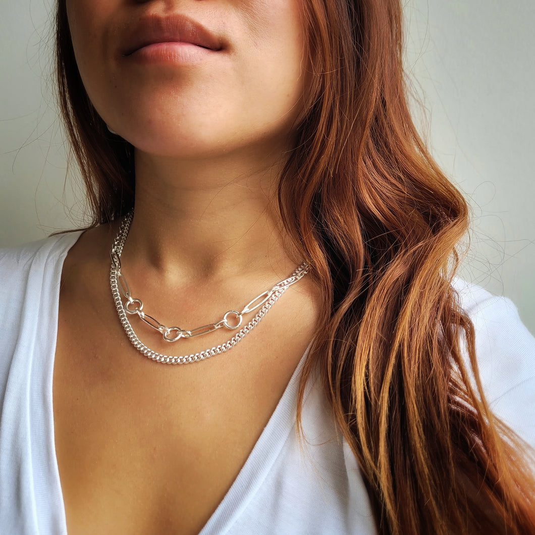 JENA Layering Silver ChainNecklace