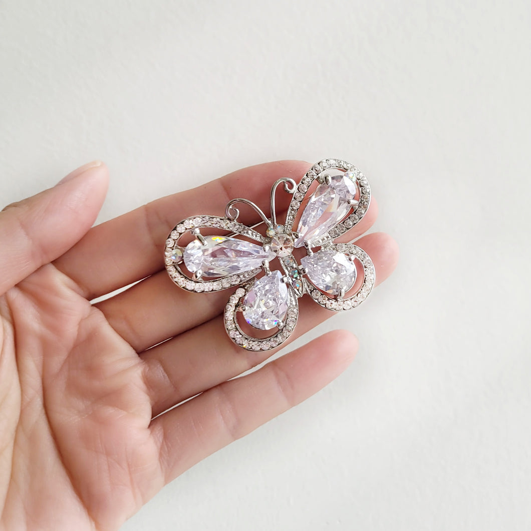 BUTTERFLY Crystal Pin Broach