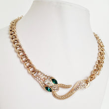 CLEO Snake Crystal Embellished Chain Necklace