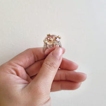 ALYA Champagne Faceted Crystal Ring