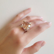 ALYA Champagne Faceted Crystal Ring