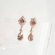 ELLE Rose Gold Blush Swarovski Crystal Earrings