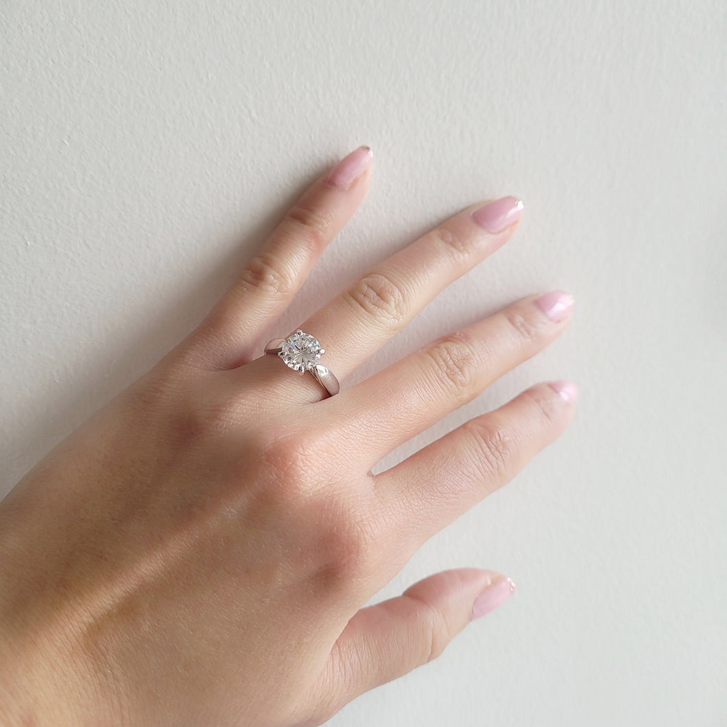 Solitaire Engagement Style Ring