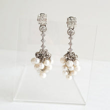 NIKKY Pearl Cluster Crystal Earrings