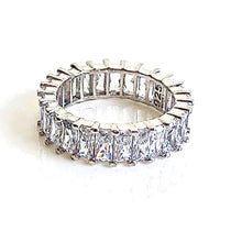 BAGUETTE Crystal Sterling Silver Rings