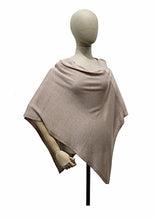 TRIANGLE Solid Ribbed Knit Jersey Poncho