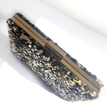 CRUSH Taupe-Colour Stone Encrusted Box Clutch