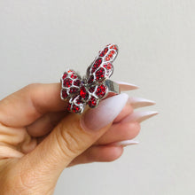 FLUTTER Red Butterfly Crystal Ring