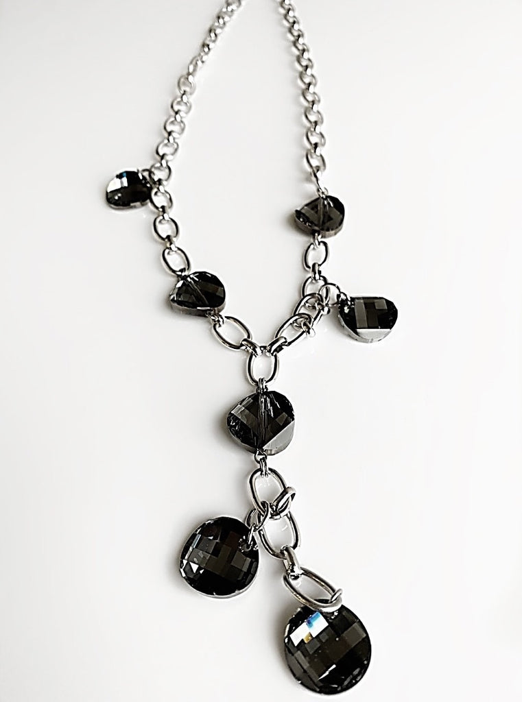 KENDRA Black Diamond Swarovski Crystal Links Necklace – ARTEMIS THE ...