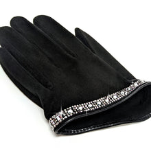 BLING Faux Suede Gloves