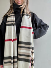 PLAID Cream Blanket Scarf Cashmink®