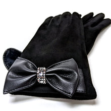 BLING Faux Suede Gloves