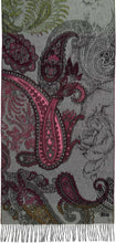 SKETCHED PAISLEY Oversized Woven Cashmink® Wrap Scarf