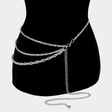 Twisted Silver Chain Belt
