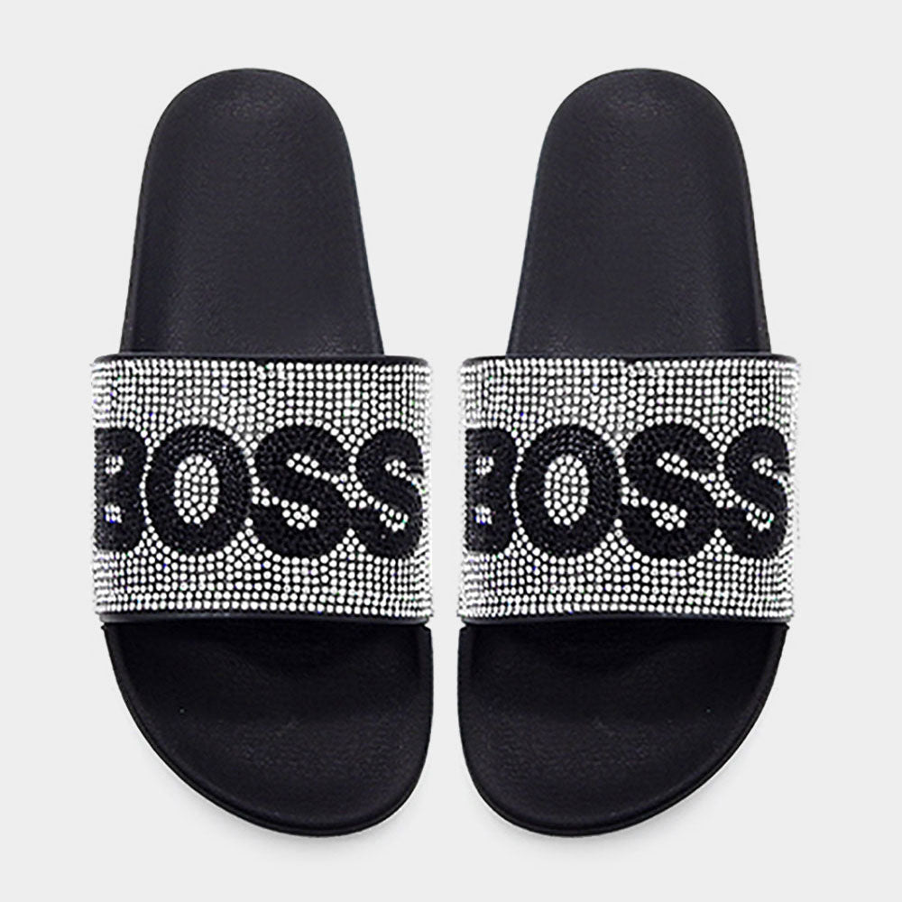 Boss Crystal Pave Slides