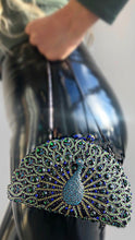 VANNA Crystallized Peacock Clutch