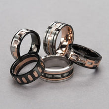 TRACK Men's Stainless Steel Rose Gold Ring