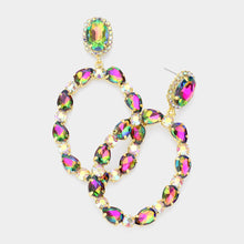 BISHA Statement Oval Drop Earrings (variety colours)