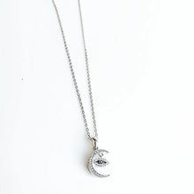 CRESENT MOON 925 Sterling Silver Evil Eye Necklace