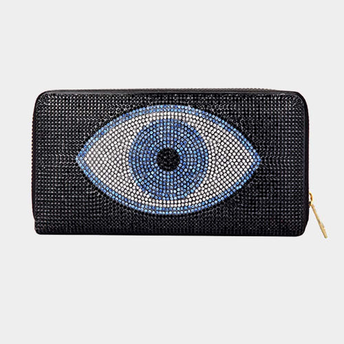 Crystallized Zipper Large Wallet