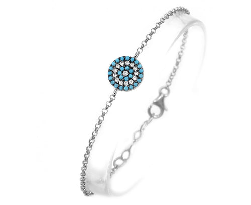 Evil Eye Turquoise Stones Bracelet