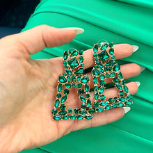 ESSA  Crystal Emerald Earrings