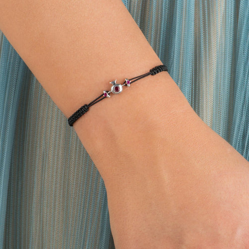 POMEGRANATE 925 Sterling Silver String Bracelet