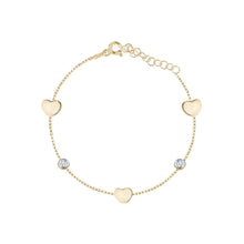 Heart Crystal Gold Bracelets (VARIETY)