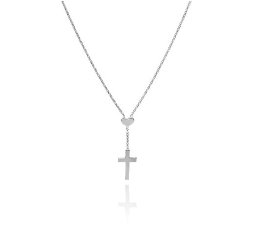 CROSS MY HEART Drop Necklace - Amen Collection