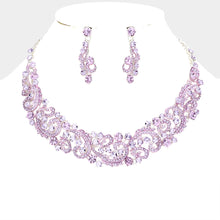 VIOLETTA Crystal Evening Necklace & Earrings Set