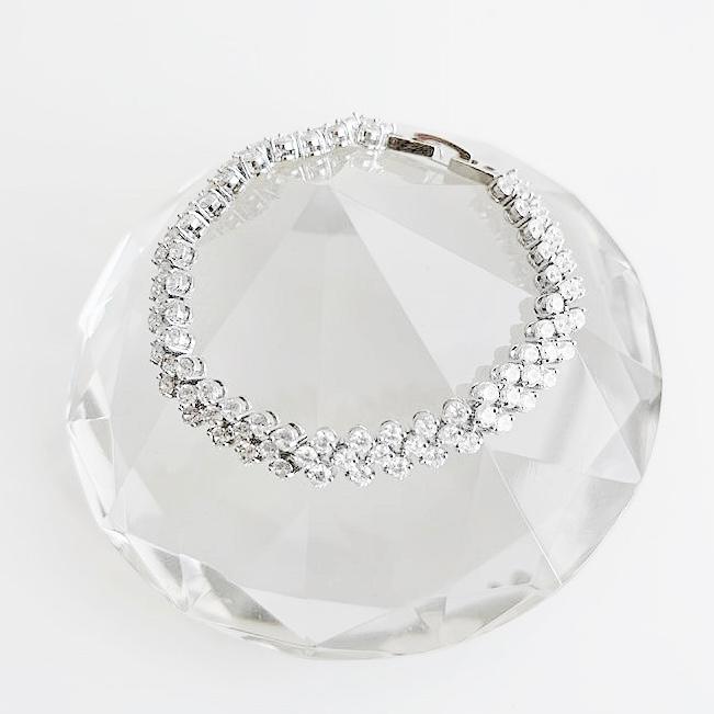 Double Tennis Style Crystal Bracelet