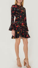 REILLY Floral Long Sleeve Fitted Dress