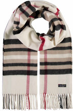 PLAID Cream Blanket Scarf Cashmink®