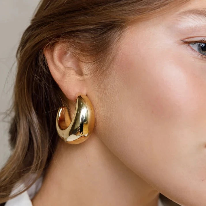 LOYAL Thick Gold Hoop Earring