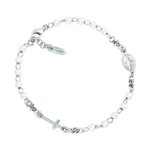 MIRACLES CROSS PEARLS Bracelet  - Amen Collection