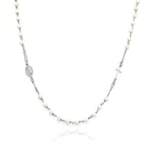 MIRACLES Rosary Pearl Sterling Silver Necklace - Amen Collection